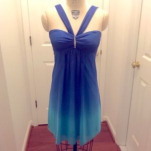Junior Prom/Sweet 16 Blue Ombré Dress, Size 9/10